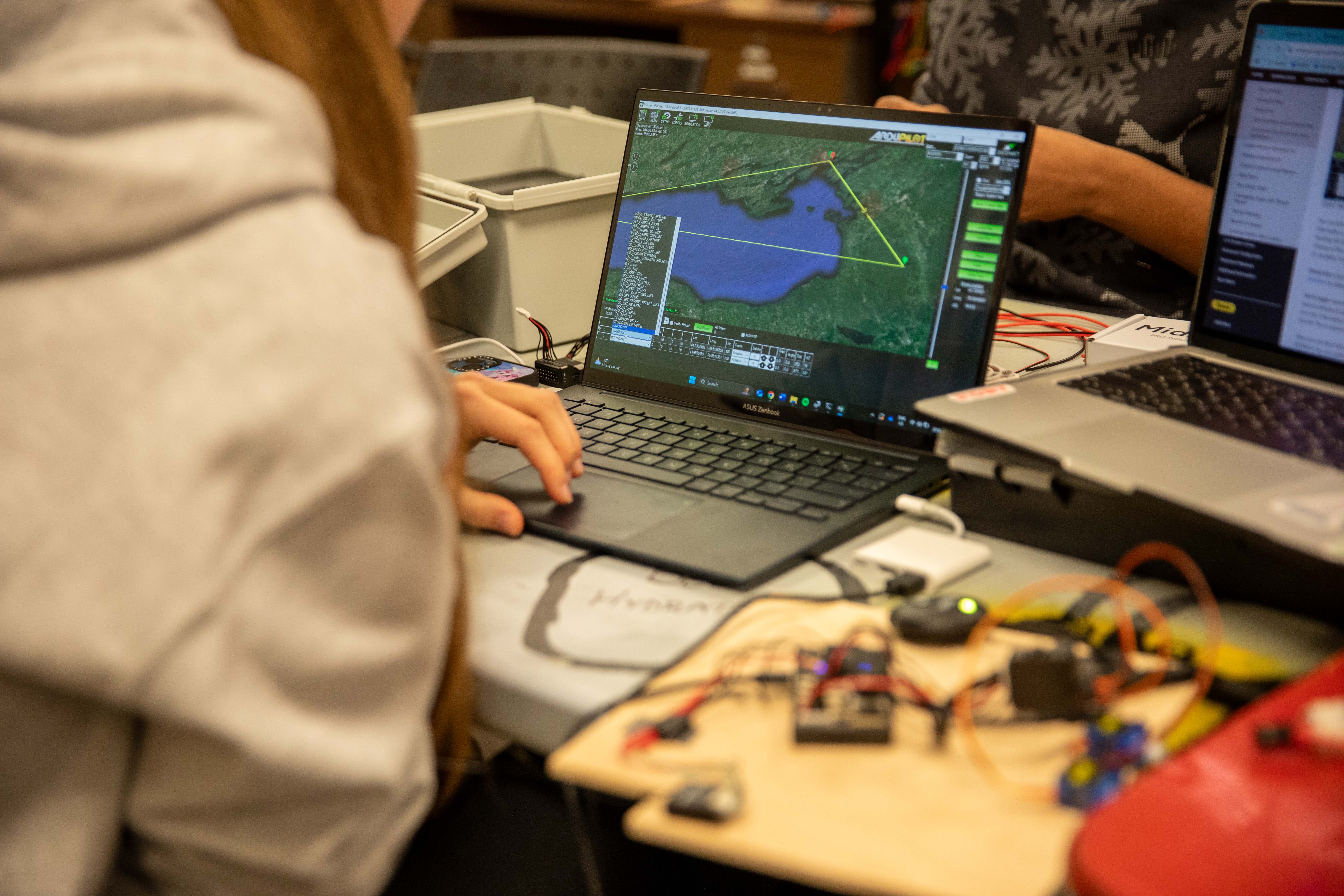 Team members crafting the ASV