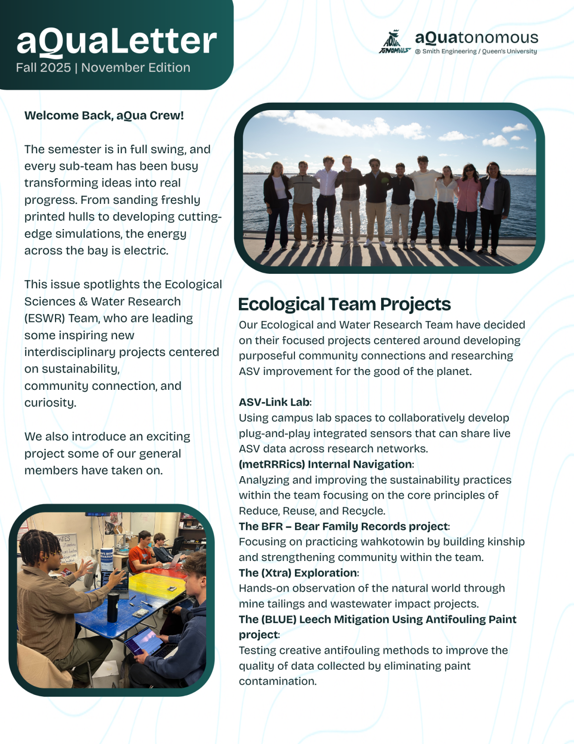 aQuaLetter Fall 2025 November Edition